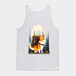 the corgi goes on a hike Tank Top